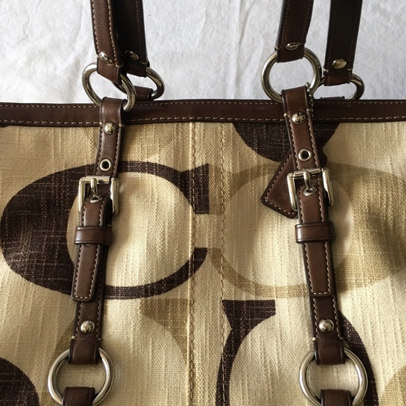 Coach Signature Tonal Gallery Tote Shoulder Bag - Picture 7 of 10